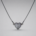 SEELE Split crystal heart pendant necklace with delicate silver chain