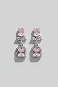 SEELE Pink Stone Drop Earrings